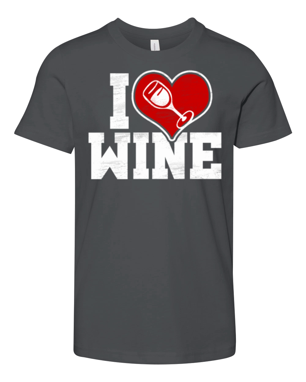 I Love Wine Youth Unisex Jersey Tee