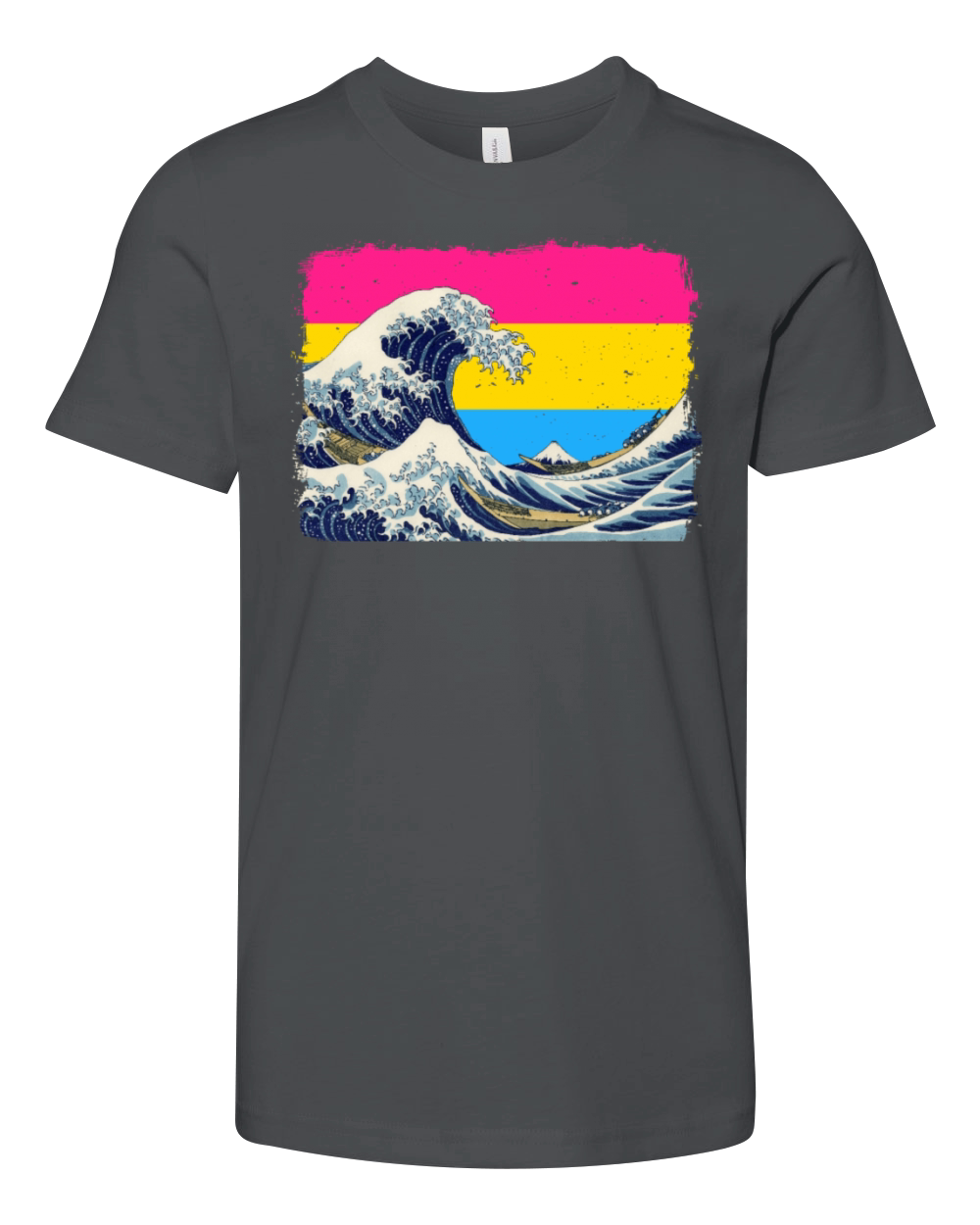Pansexual Pride Pan Flag Great Wave off Kanagawa Youth Unisex Jersey Tee
