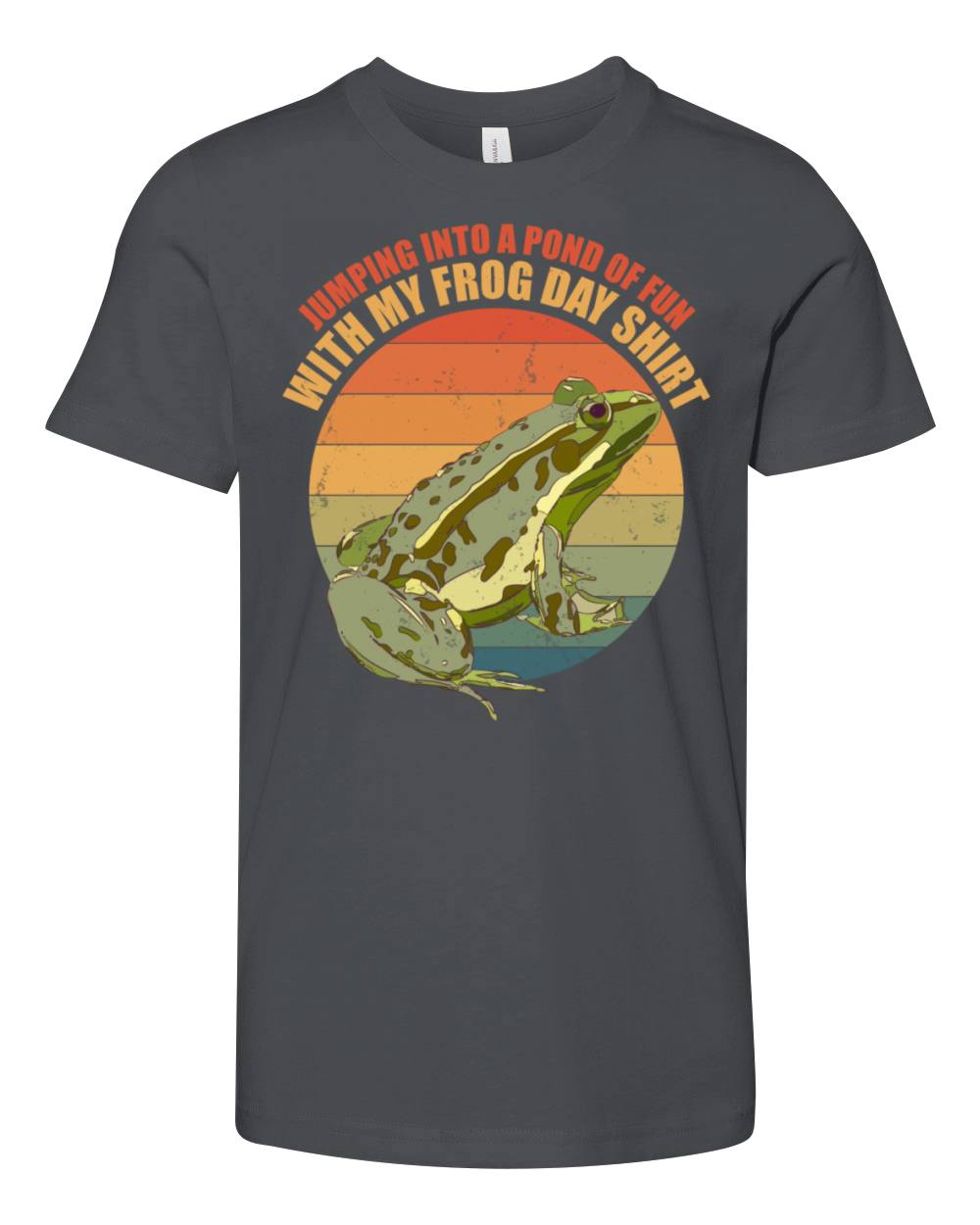 Retro Toad Pond Of Fun Vintage Frog Day Youth Unisex Jersey Tee