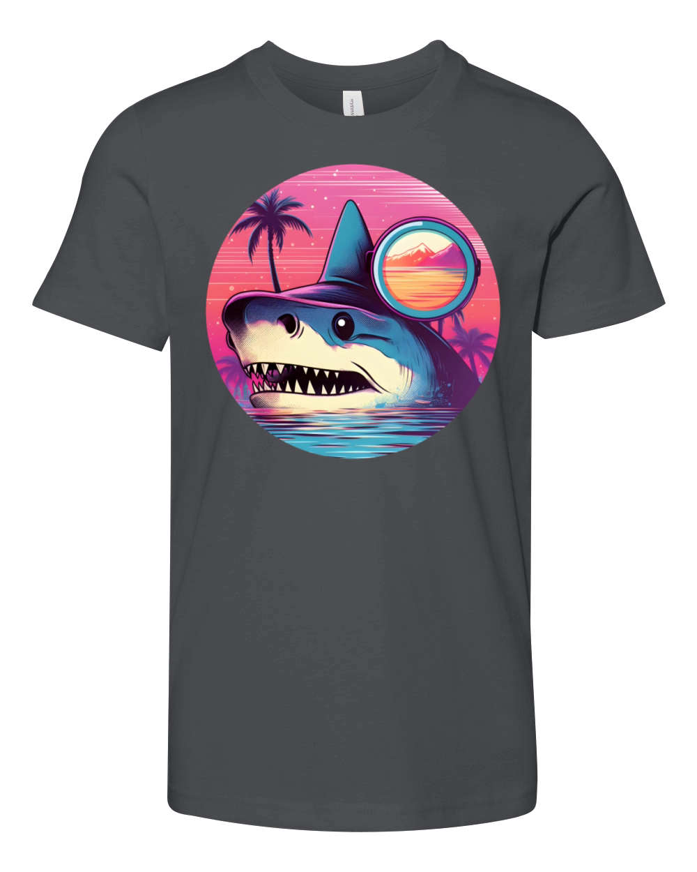 Retro Vintage Shark Lovers Style Youth Unisex Jersey Tee