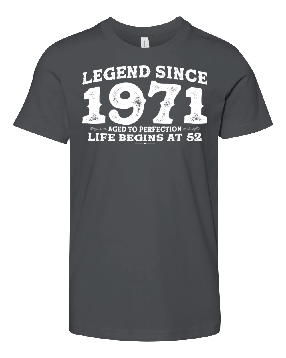 Vintage 1971 Shirt for Men Women 52 Year Old 52nd Youth Unisex Jersey Tee