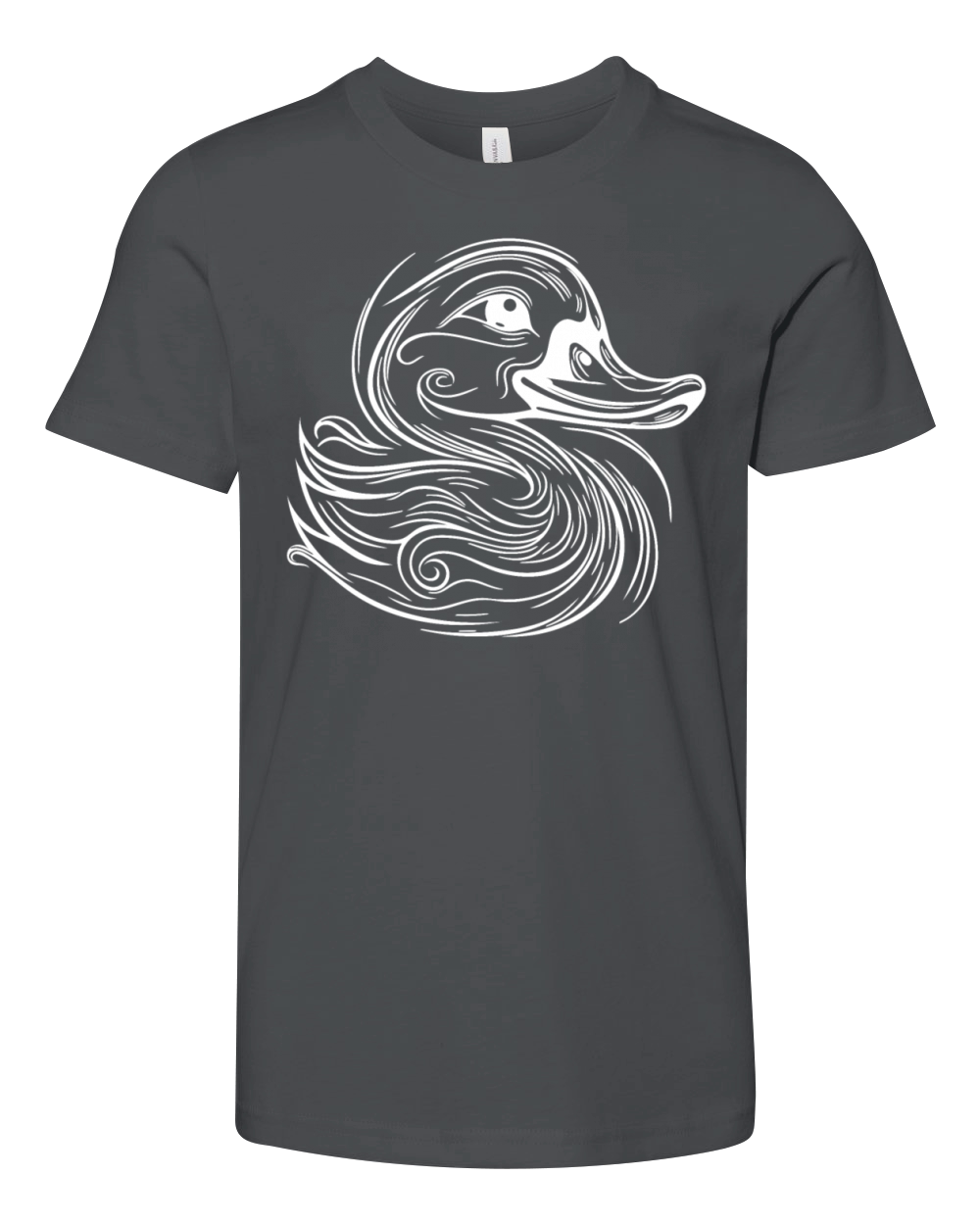 Vintage Tattoo Lines Duck With Big Beak Youth Unisex Jersey Tee