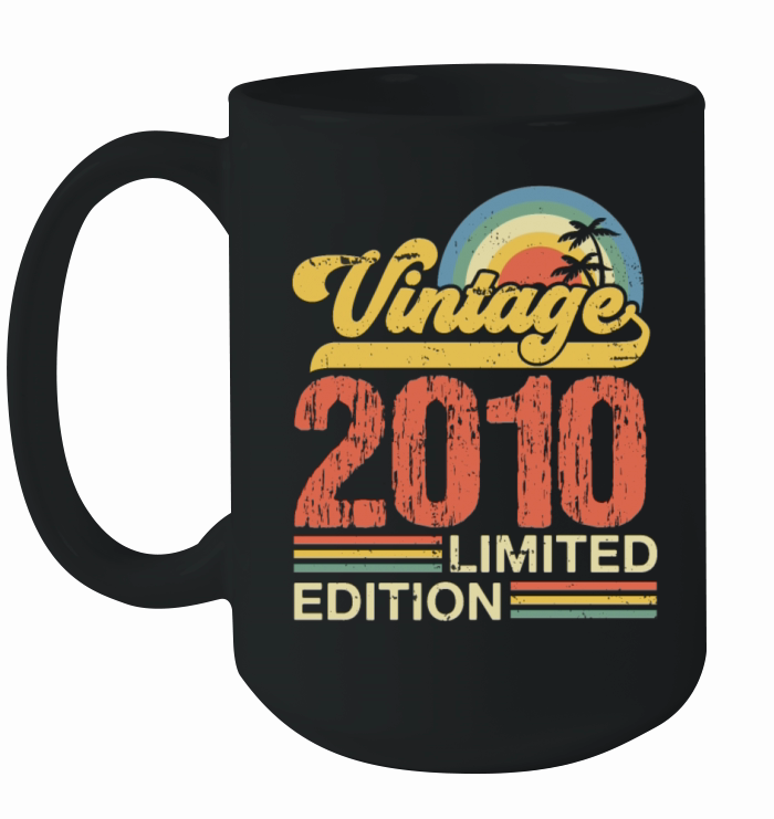 Retro Vintage 2010 Limited Edition Ceramic Mug