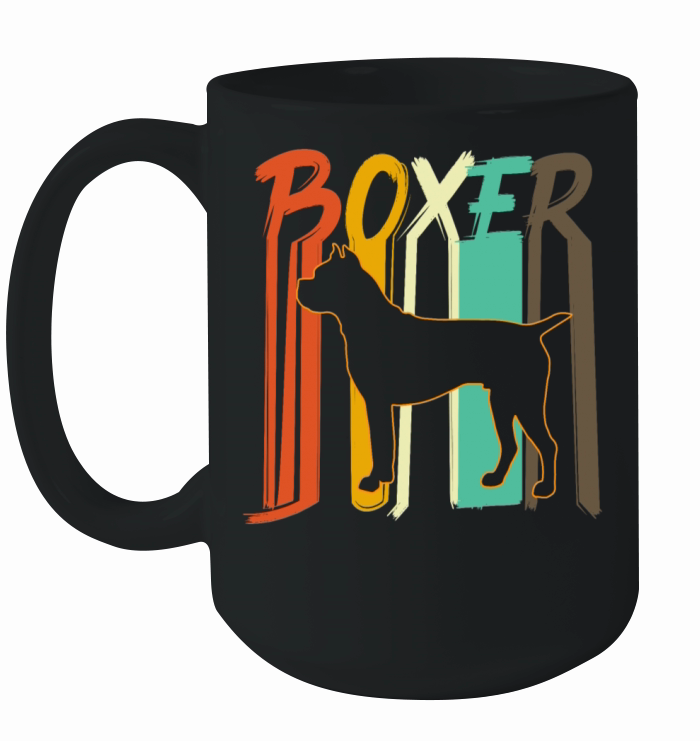 Retro Vintage Boxer Dog Ceramic Mug