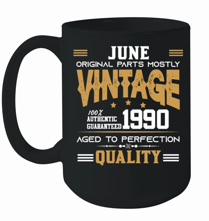 Vintage Aged To Perfection June 1990 Ceramic Mug