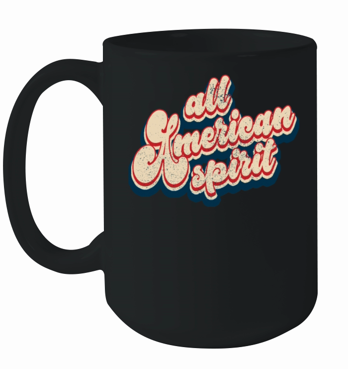 Vintage Classic All American Spirit 4th of July Ceramic Mug