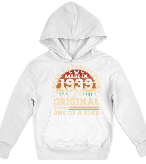Original Vintage Birthday Gift Idea 1939 Kids Hoodie