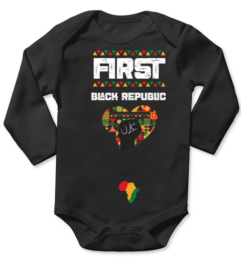 First Black Republic Long Sleeve Baby One-Piece