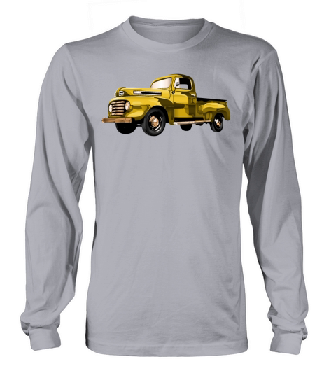 Retro Vintage American Classic Car in yellow Long sleeved Unisex