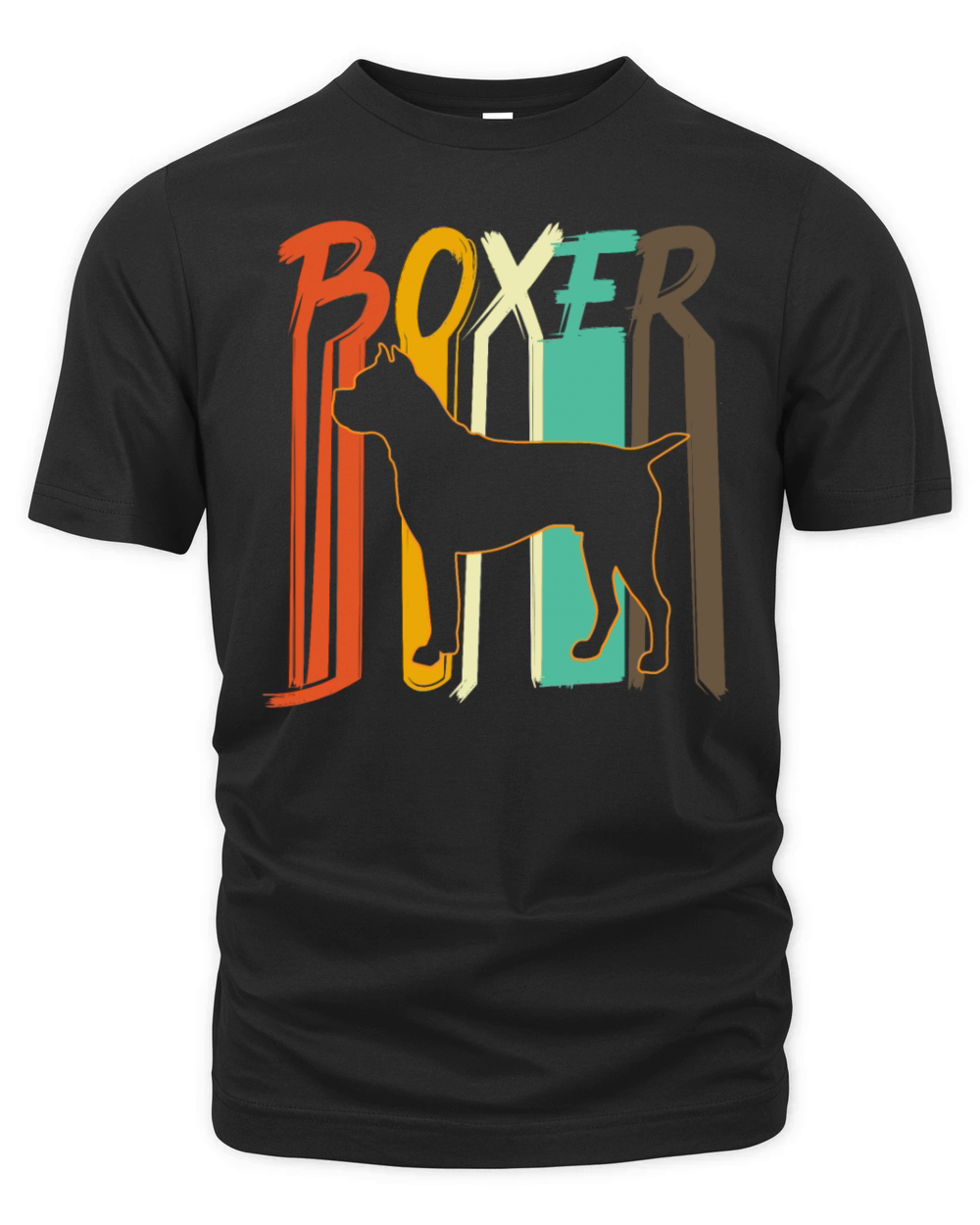 Retro Vintage Boxer Dog Organic Unisex T-shirt