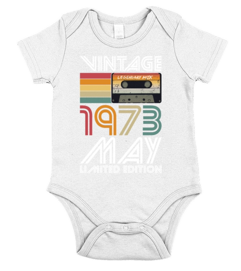 50th birthday may 1973 vintage 1973 Short Sleeve Baby One-Piece