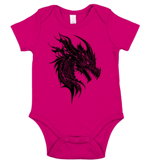 Grim Vintager Dragon In Nature Scale Dress Short Sleeve Baby One-Piece