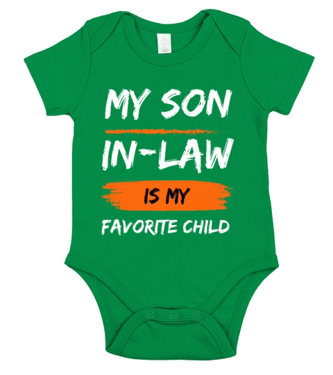 My Son In Law Is My Favorite Child Funny Retro Short Sleeve Baby One-Piece