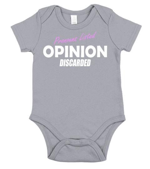 Pronouns Listed Opinion Discarded Short Sleeve Baby One-Piece