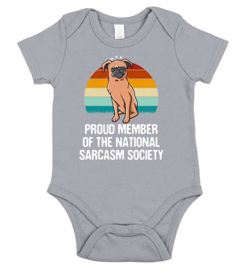 Proud Member of the National Sarcasm Society Funny Short Sleeve Baby One-Piece