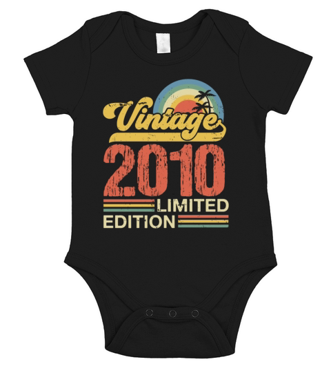 Retro Vintage 2010 Limited Edition Short Sleeve Baby One-Piece