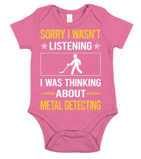 Sorry I Was Not Listening Metal Detecting Short Sleeve Baby One-Piece