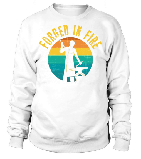 Blacksmith And Anvil Retro Vintage Distressed Sweatshirt Unisex