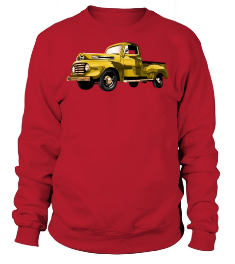 Retro Vintage American Classic Car in yellow Sweatshirt Unisex