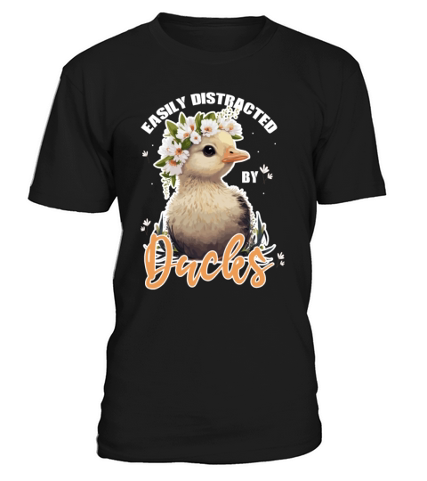 Easily Distracted By Ducks Cute Flower Crown Duckl T-Shirt Unisex