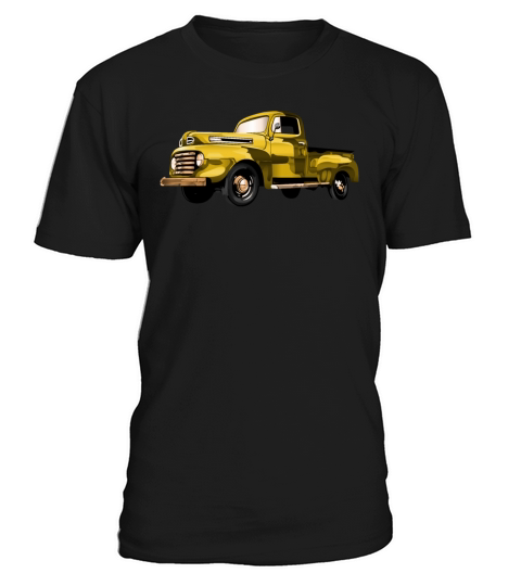 Retro Vintage American Classic Car in yellow T-Shirt Unisex