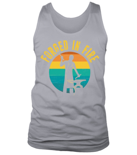 Blacksmith And Anvil Retro Vintage Distressed Tank Top Unisex