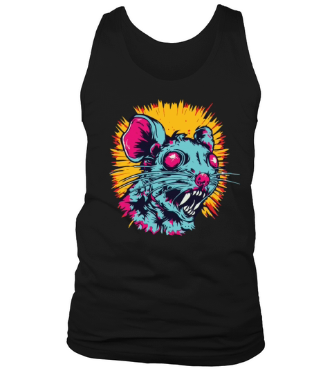 Horror Scary Retro Vintage Zombie Rat Tank Top Unisex