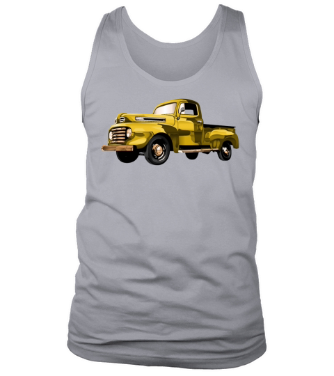 Retro Vintage American Classic Car in yellow Tank Top Unisex