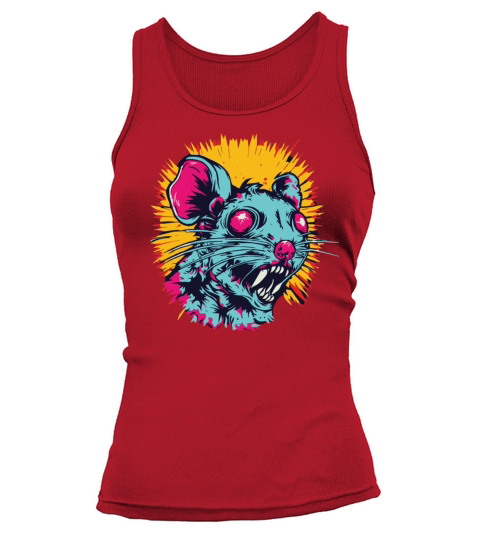 Horror Scary Retro Vintage Zombie Rat Tank top Woman