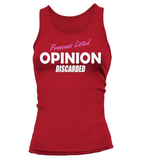 Pronouns Listed Opinion Discarded Tank top Woman