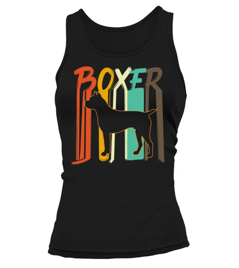 Retro Vintage Boxer Dog Tank top Woman