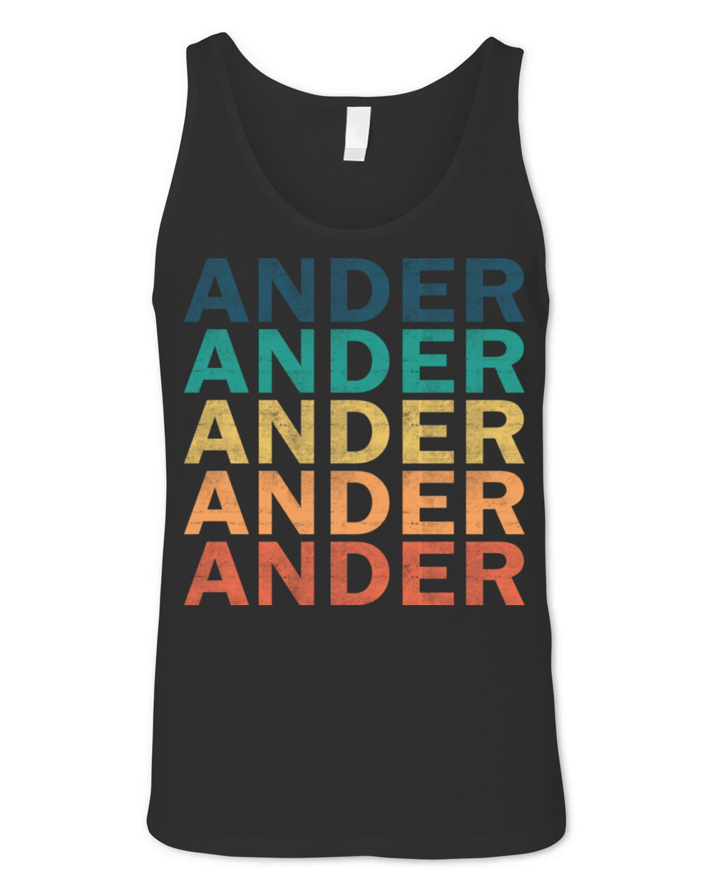 Ander Name T Shirt - Ander Vintage Retro Name Gift Unisex Jersey Tank