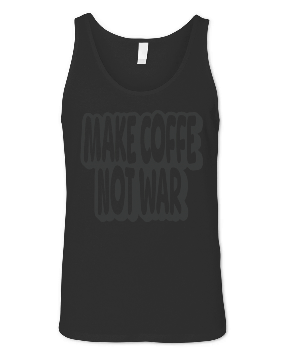 Make Coffee Not War Vintage Quote Unisex Jersey Tank
