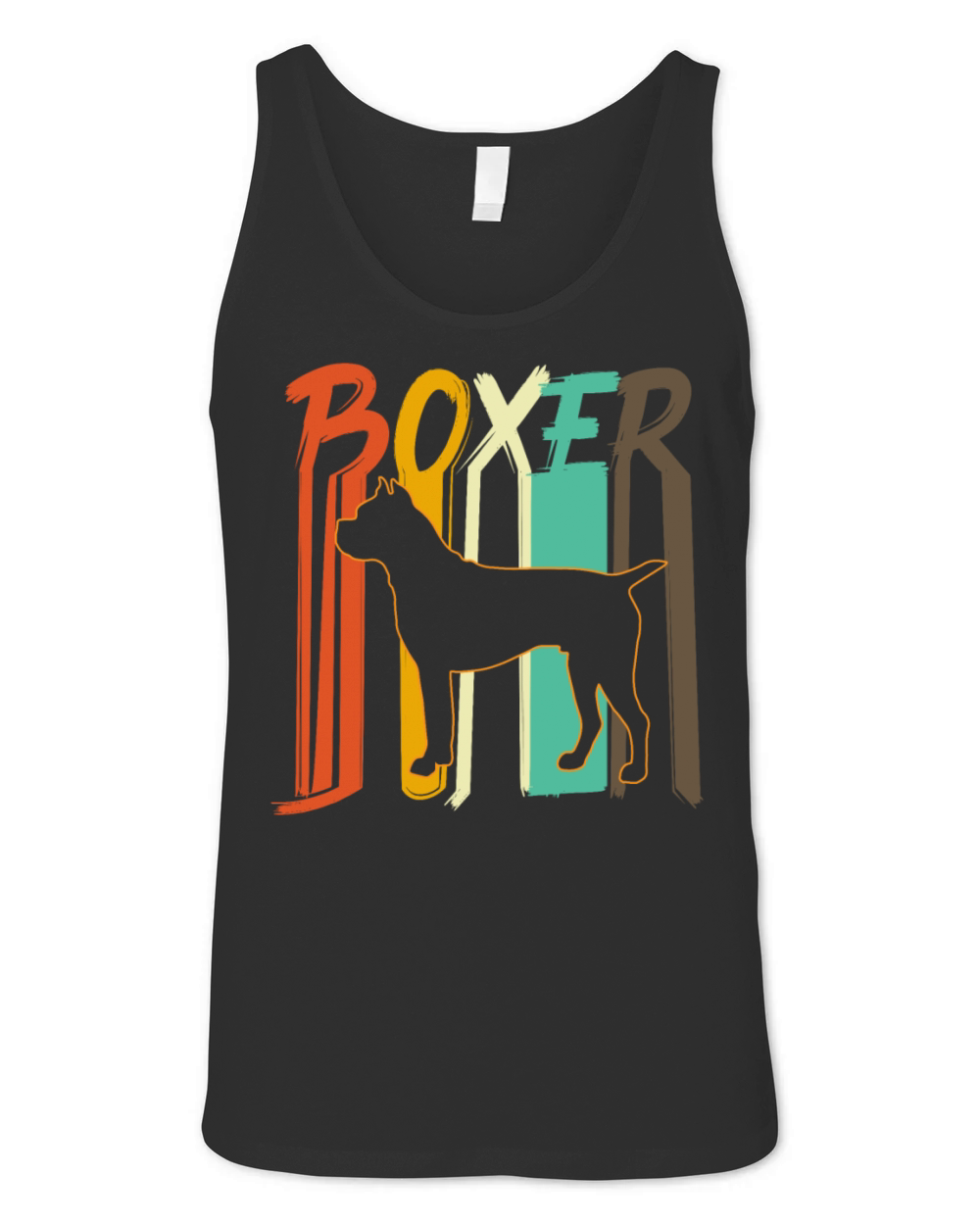 Retro Vintage Boxer Dog Unisex Jersey Tank