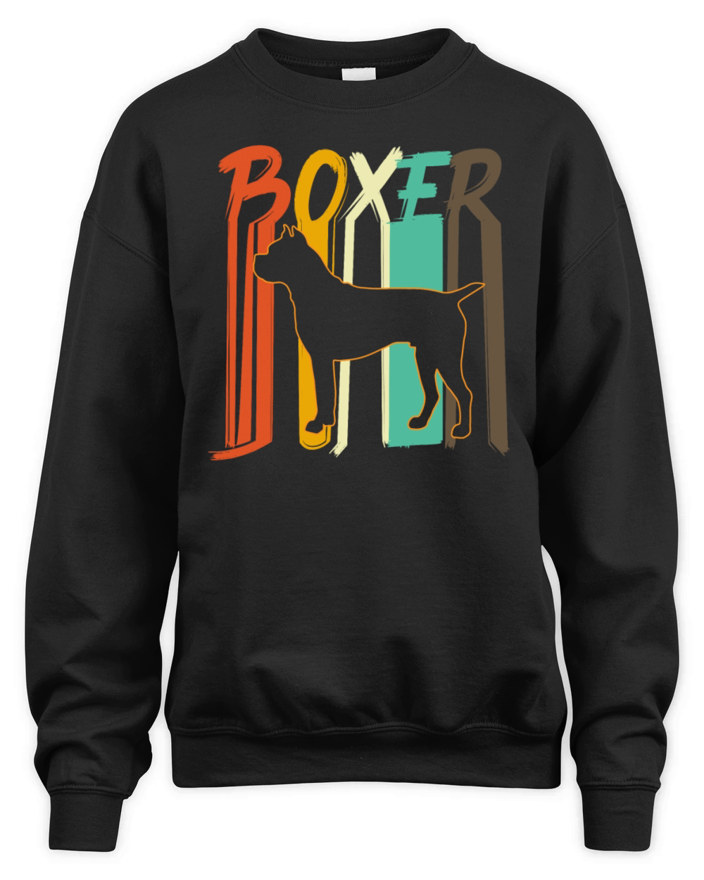 Retro Vintage Boxer Dog Unisex Premium Crewneck Sweatshirt