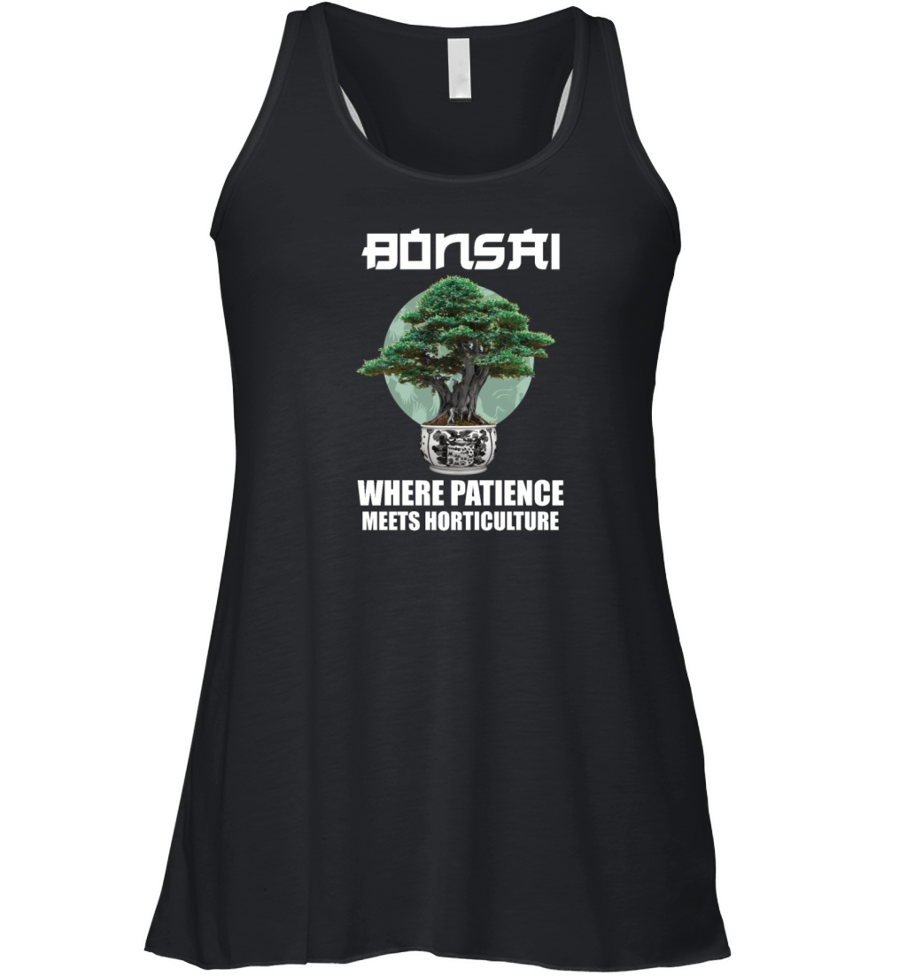 Bonsai Japan Silhouette Gardener Gardening Lover Women's Flowy Tank Top