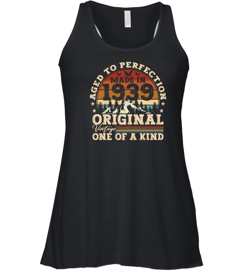 Original Vintage Birthday Gift Idea 1939 Women's Flowy Tank Top