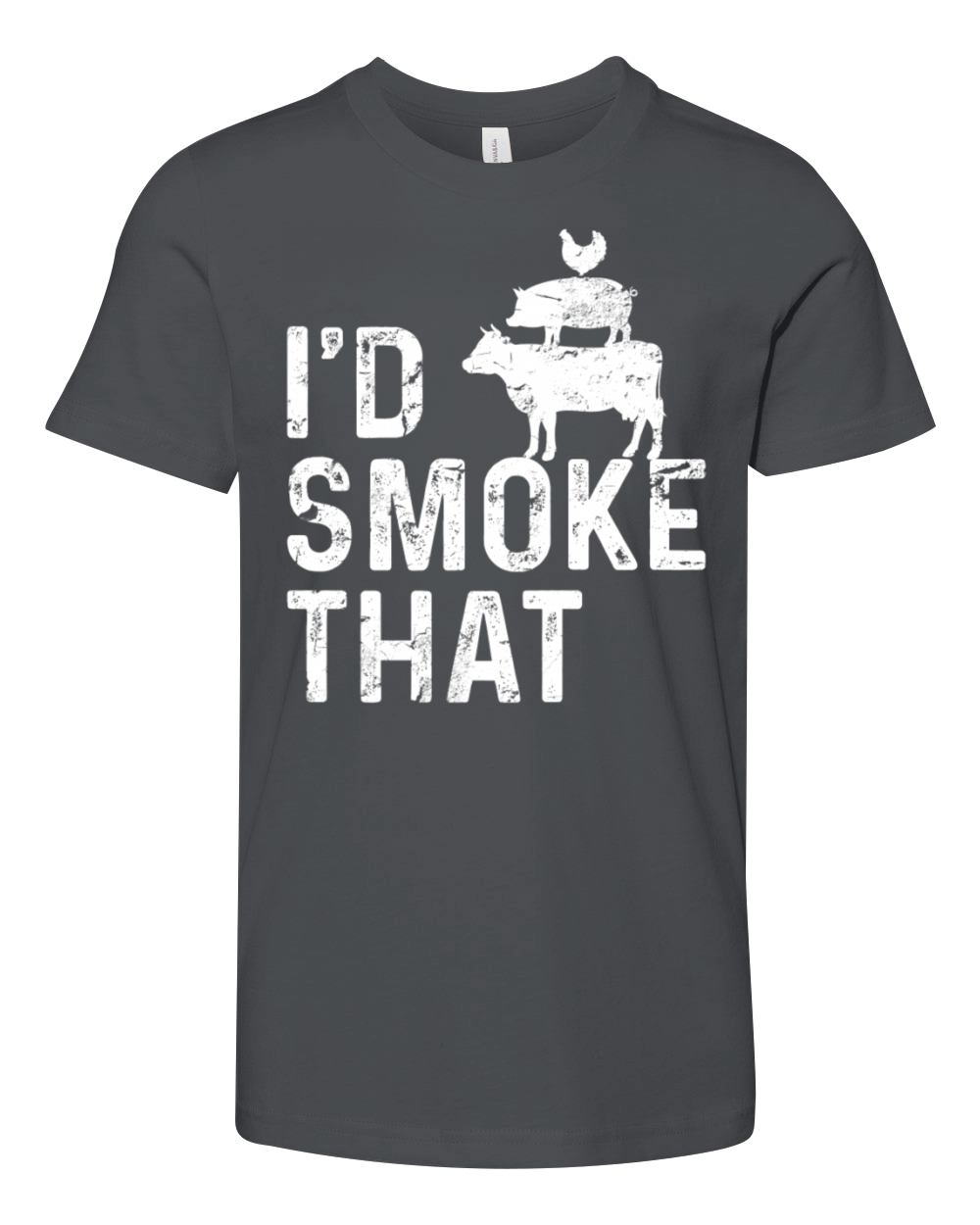 BBQ Party Smoker Chef Dad Id Smoke That Youth Unisex Jersey Tee