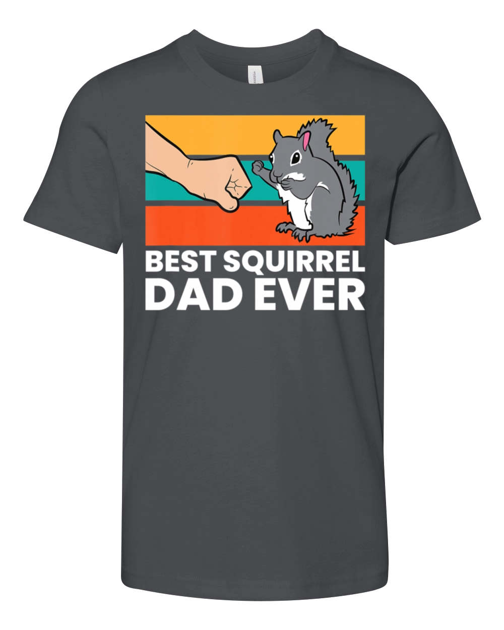 Best Squirrel Dad Ever Vintage Squirrel Youth Unisex Jersey Tee