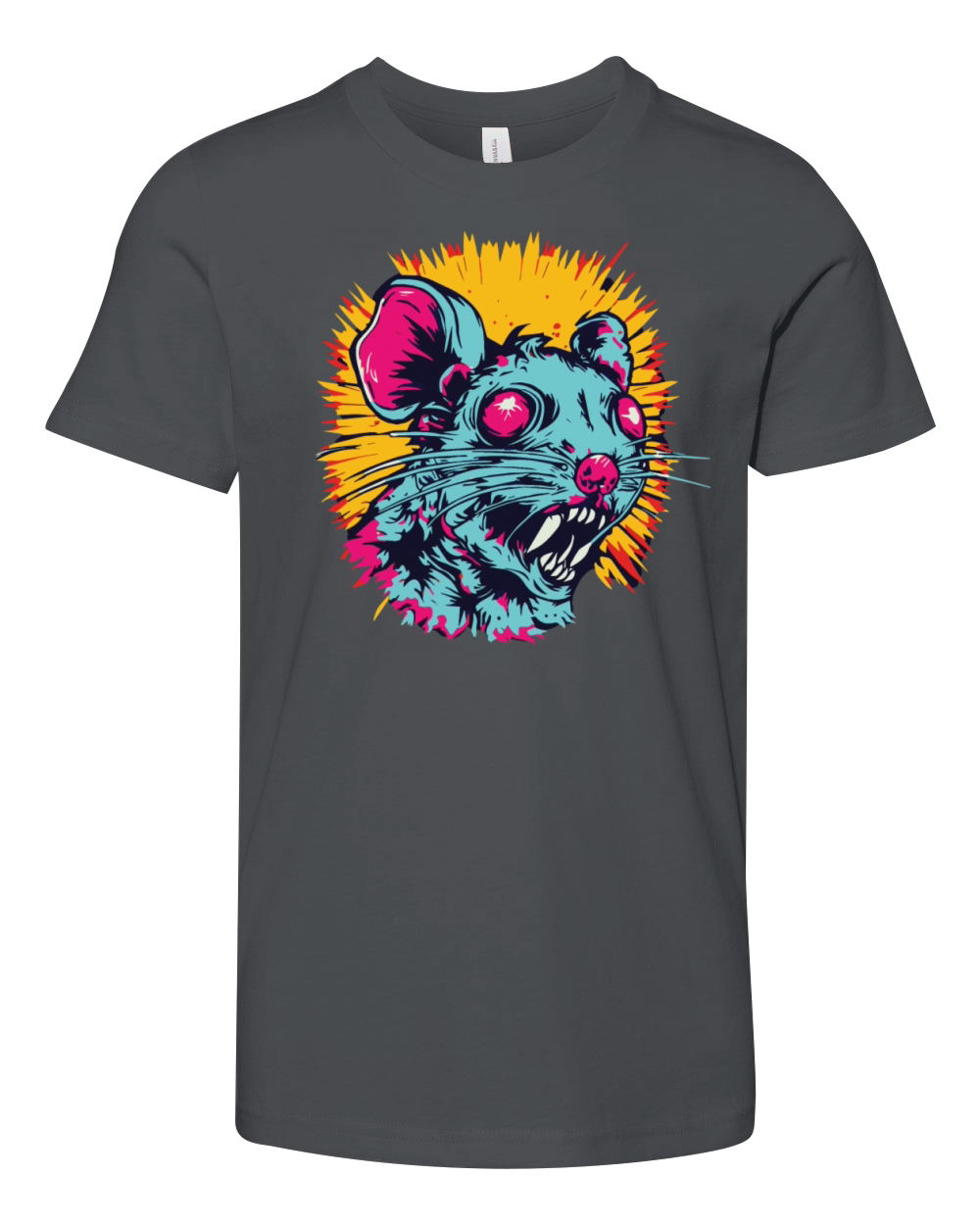 Horror Scary Retro Vintage Zombie Rat Youth Unisex Jersey Tee