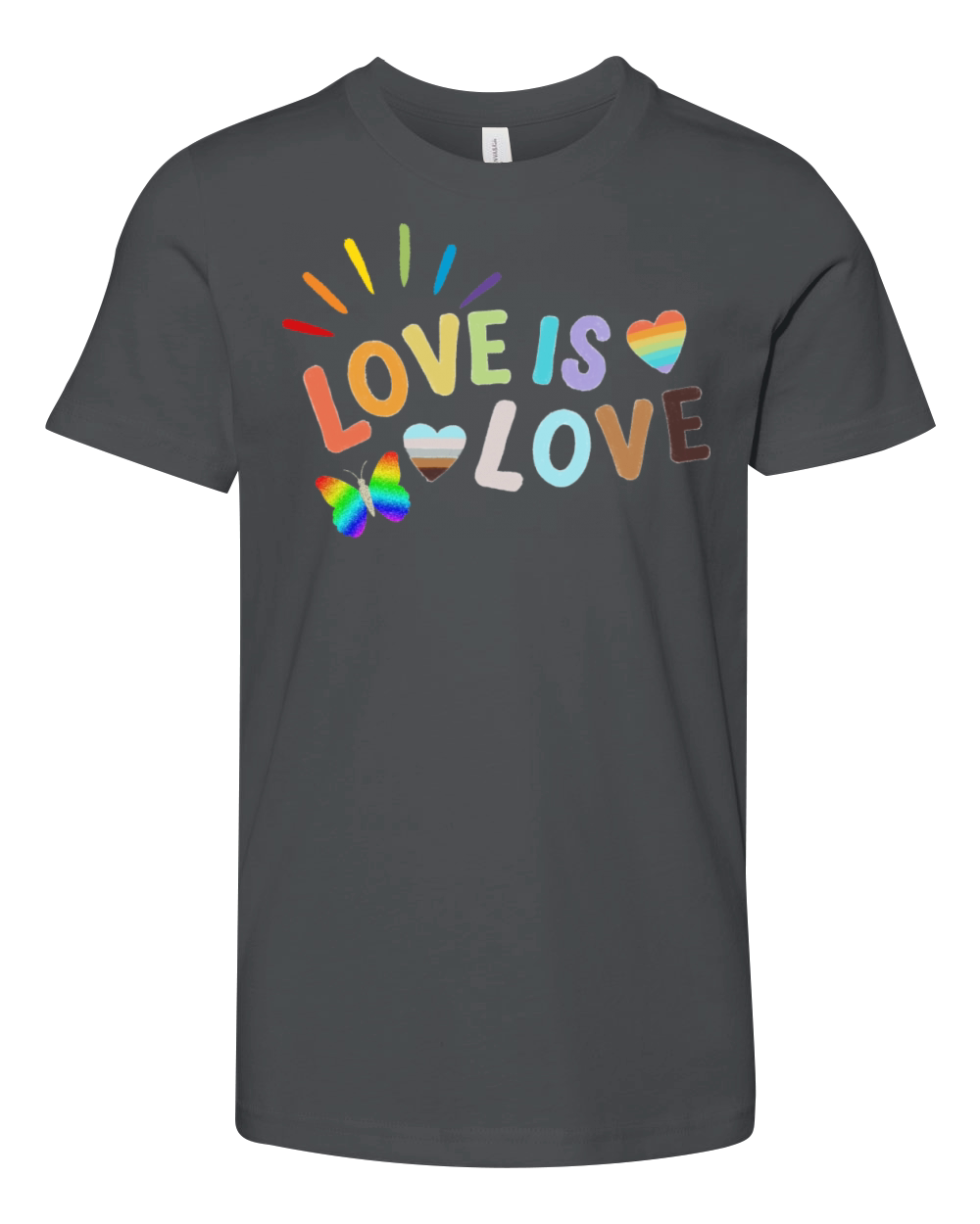 Love is Love - LGBTQ Gay Pride Rainbow Youth Unisex Jersey Tee