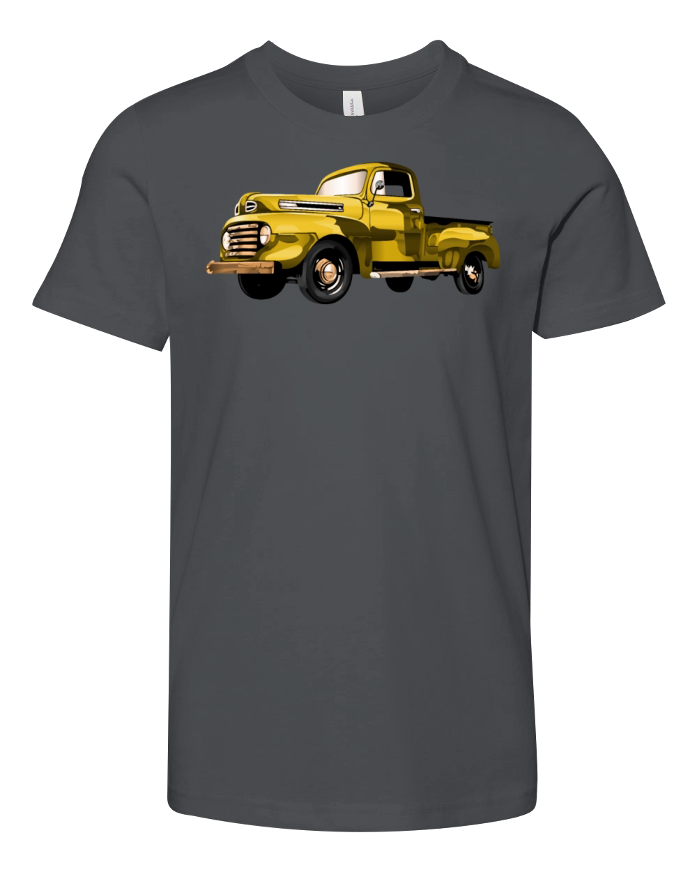 Retro Vintage American Classic Car in yellow Youth Unisex Jersey Tee
