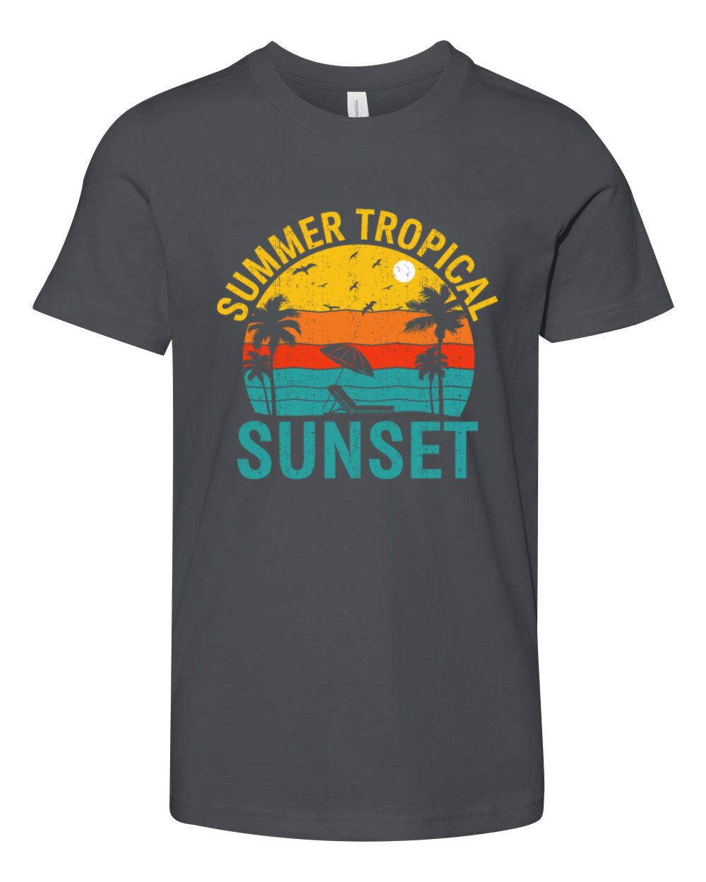 Summer Season Tropical Vacation Beach Summertime Youth Unisex Jersey Tee
