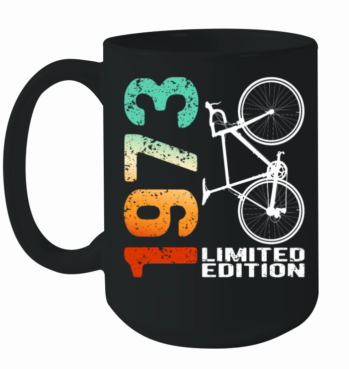 50 Birthday 1973 Vintage Retro Bicycle Cyclist Ceramic Mug