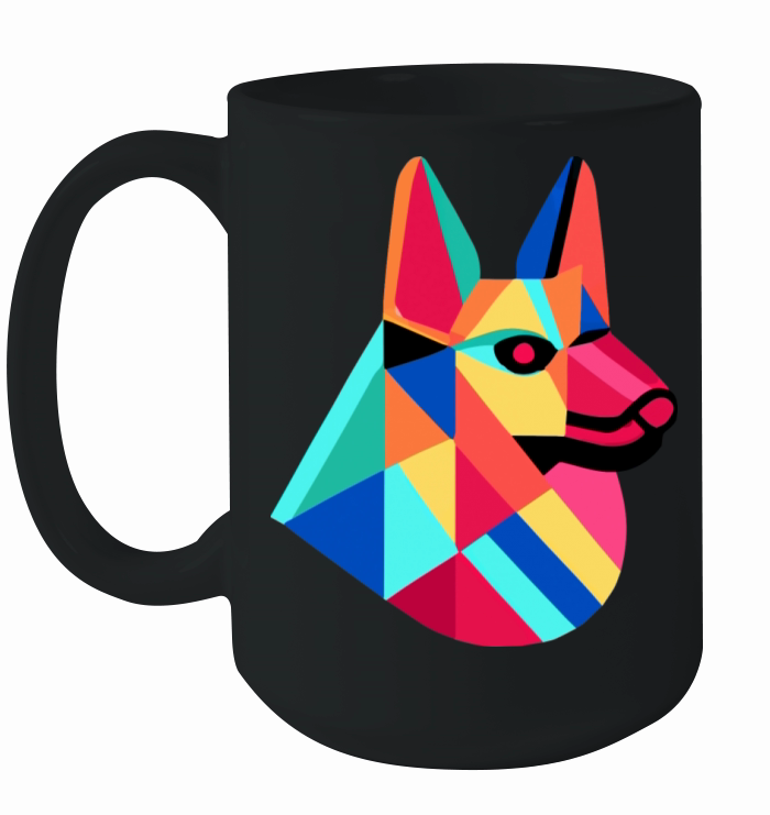 German Shepherd Pop Art Dog Owner Vintage Men Ceramic Mug