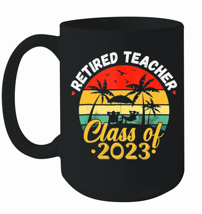 Retired Teacher Class Of 2023 Vintage Retirement Ceramic Mug