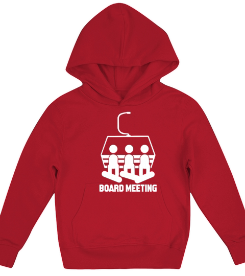 Board Meeting Snowboarding Kids Hoodie