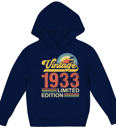 Retro Vintage 1933 Limited Edition Kids Hoodie