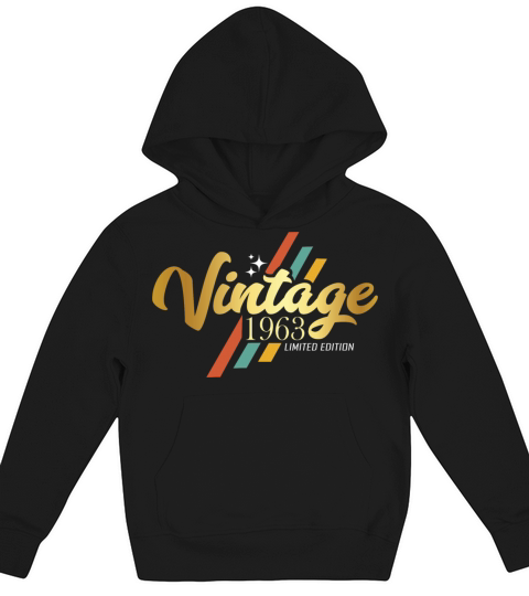 Vintage 1963 Birthday Vintage Sayings Kids Hoodie