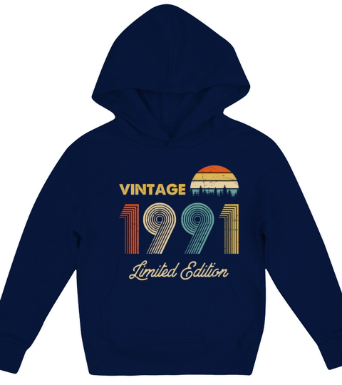 Vintage 1991 Made In 1991 31St Birthday 31 Years O Kids Hoodie